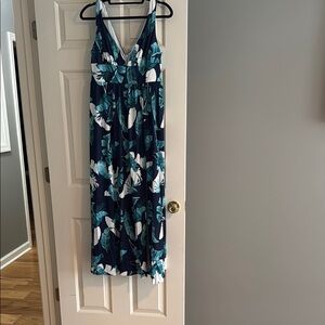 Tropical Print Maxi Dress